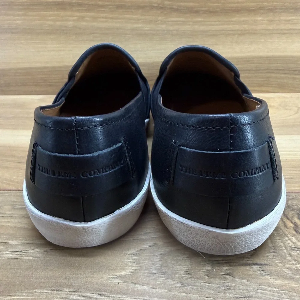 Frye Dylan Black Leather Slip On‎ Womens 7 M Low Top Sneakers